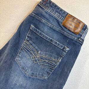 Seven7 Jeans Men's Slim Straight Fit Size 36x30 Light Blue Denim